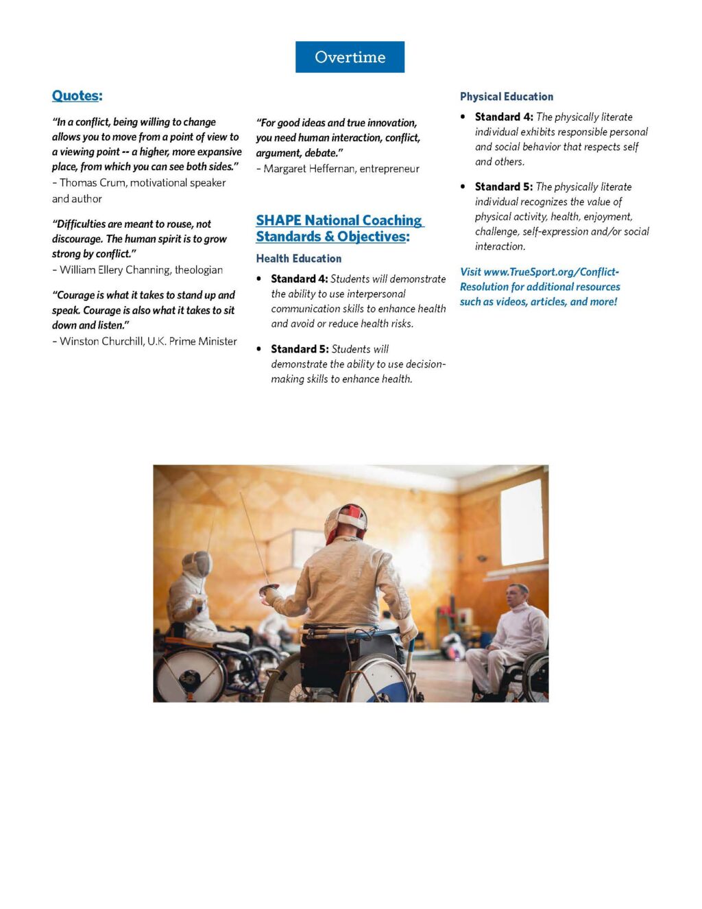 Conflict Resolution Lesson Standards
